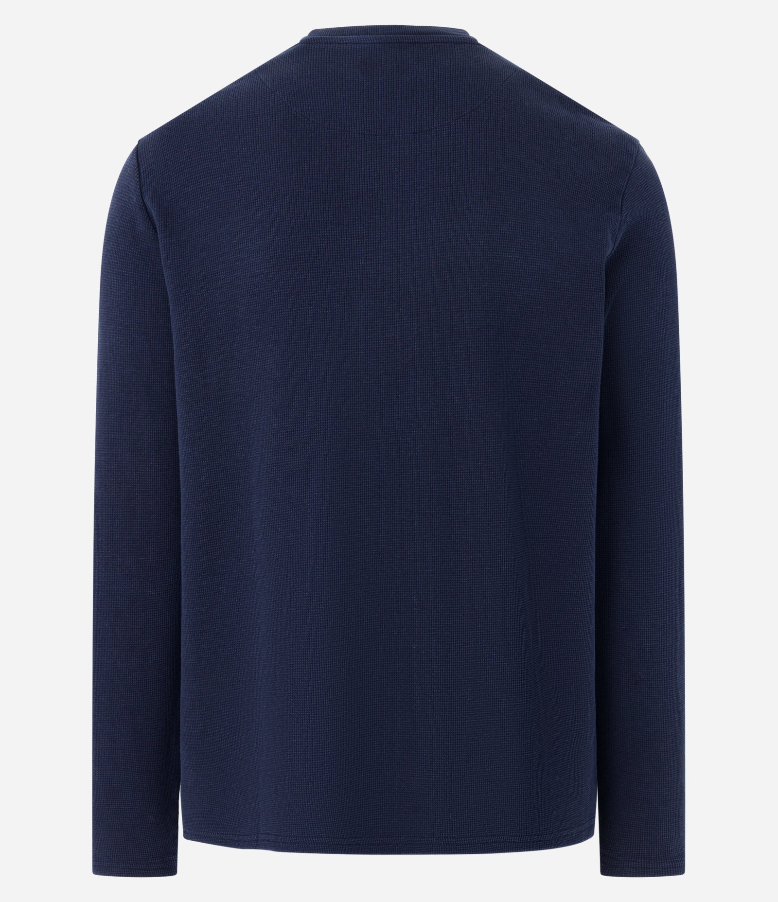 Camiseta Texturizada em Algodão com Botões na Gola Azul Marinho 9