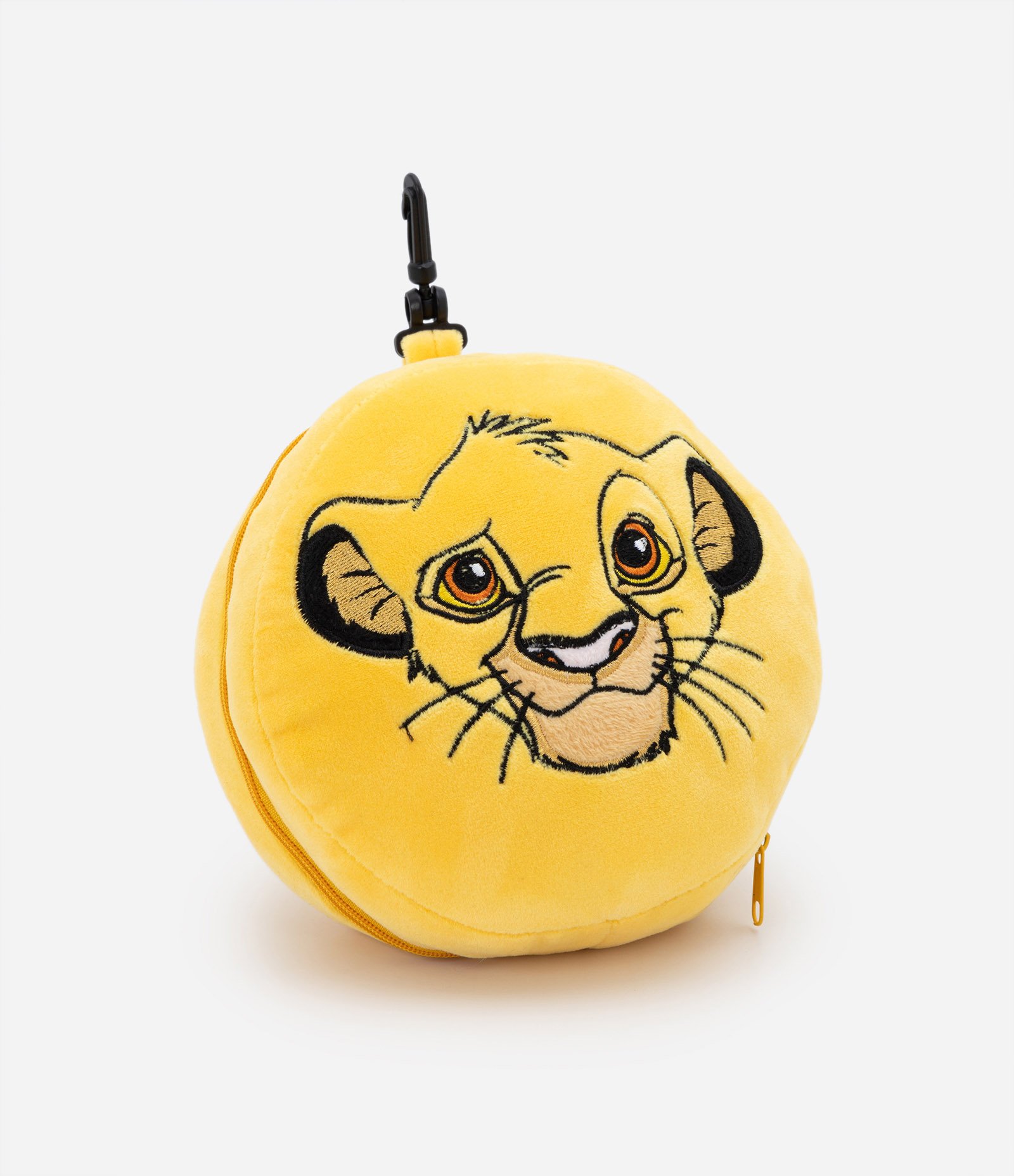Travesseiro de Viagem 2 em 1 com Máscara Estampa do Simba Amarelo 1