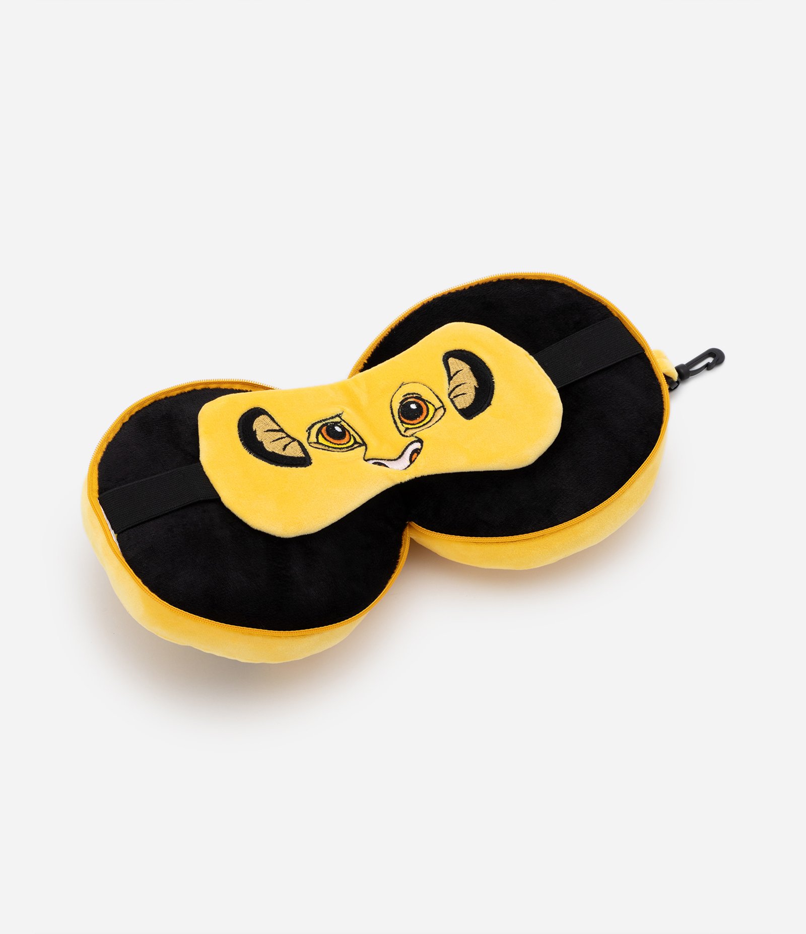 Travesseiro de Viagem 2 em 1 com Máscara Estampa do Simba Amarelo 3