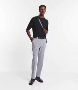 Calça Alfaiatada com Estampa Xadrez