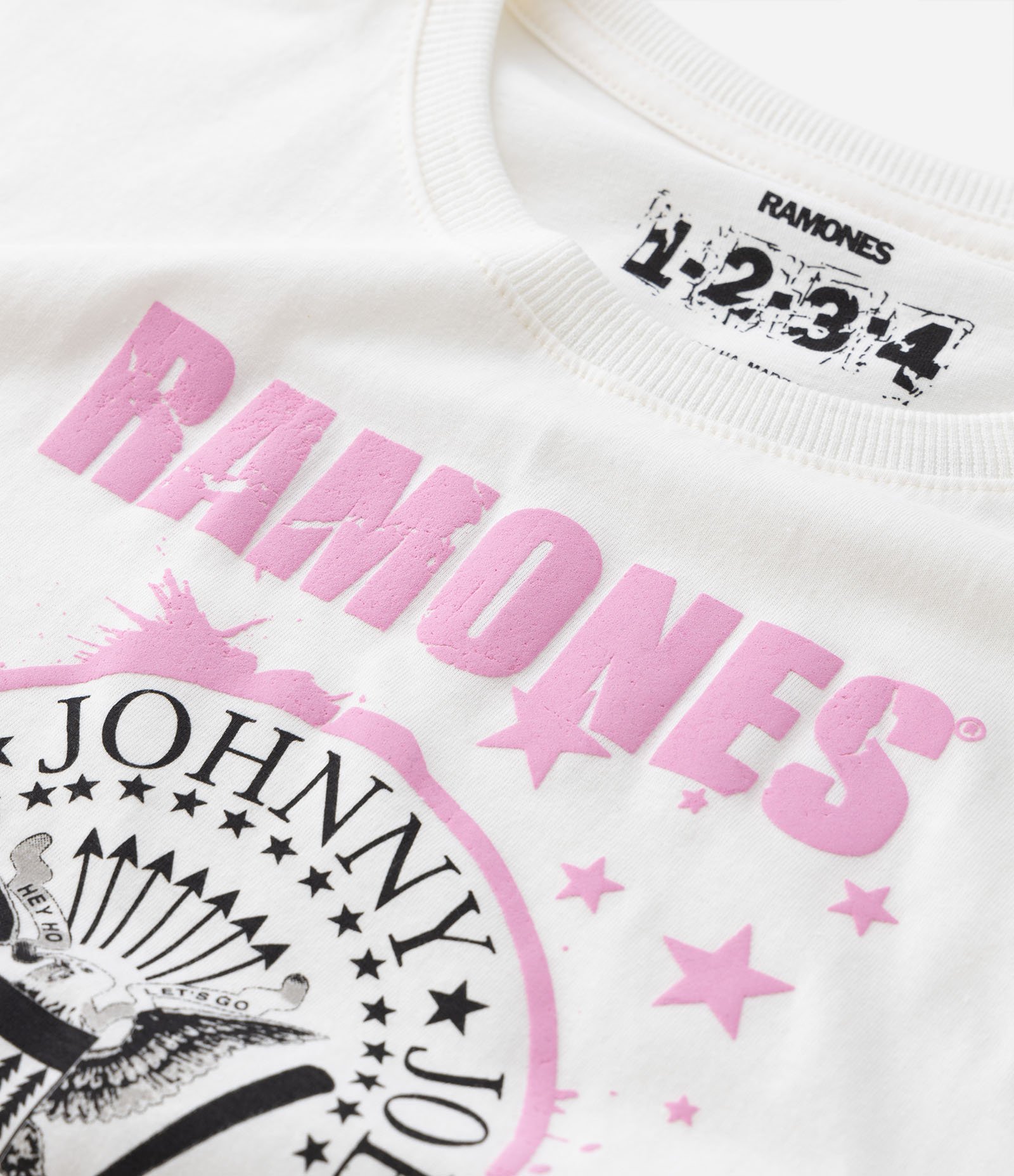 Camiseta Cropped Infantil com Estampa do Ramones - Tam 5 a 14 anos Snow White 4