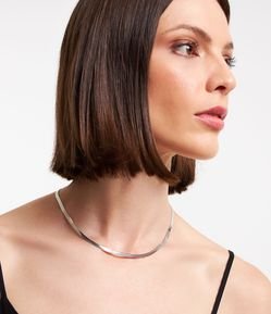 Colar Curto com Corrente Italiana Folheada