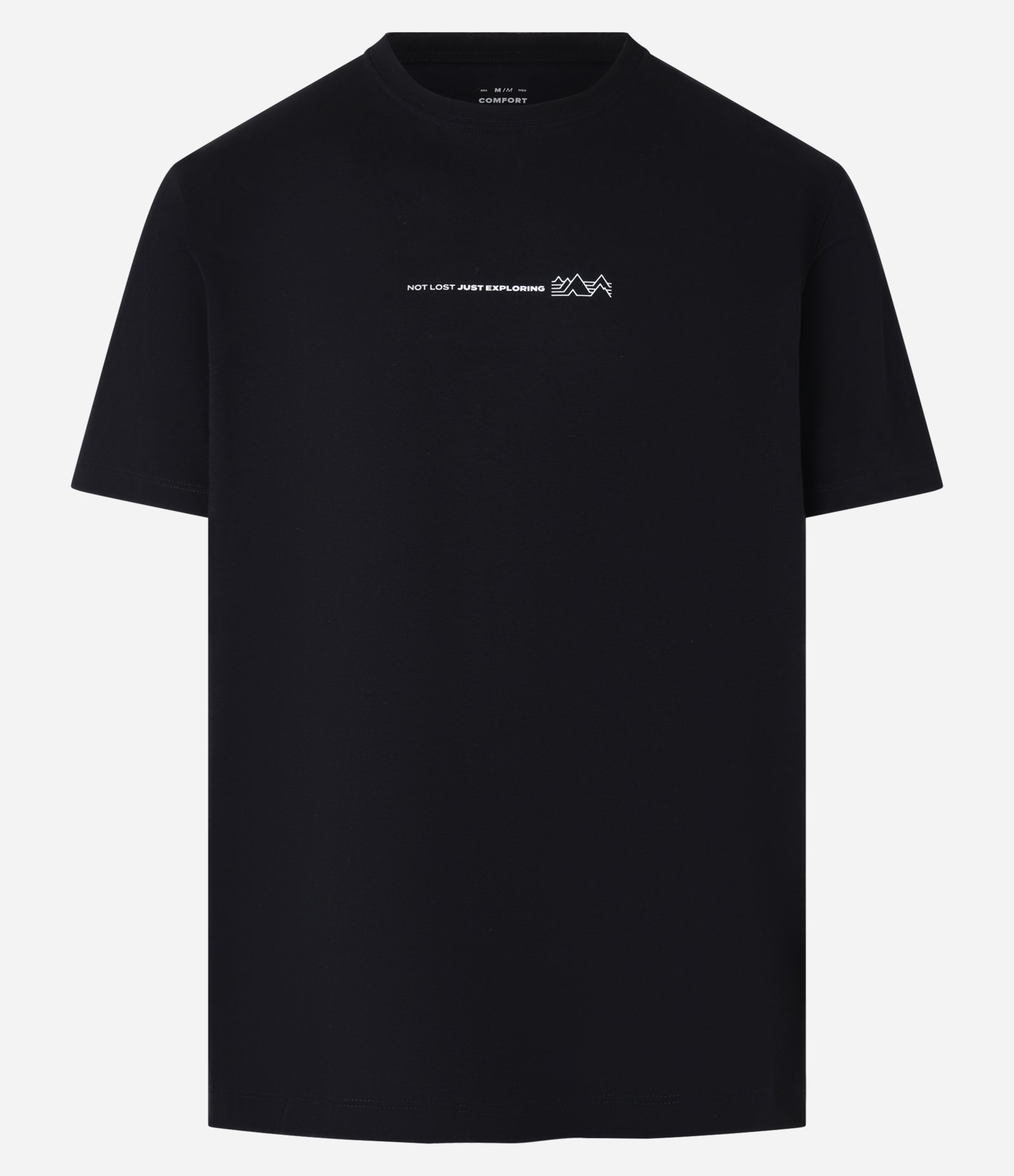 Camiseta Comfort em Algodão Peruano com Estampa Exploring Preto 4