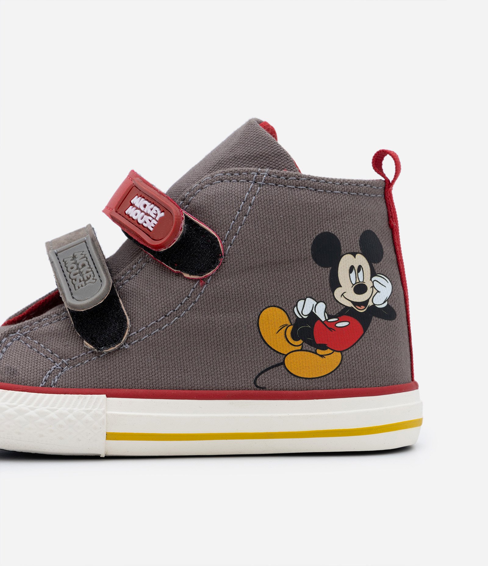 Tênis Botinha Infantil Estampa Mickey com Velcro - Tam 20 ao 27 Cinza 3