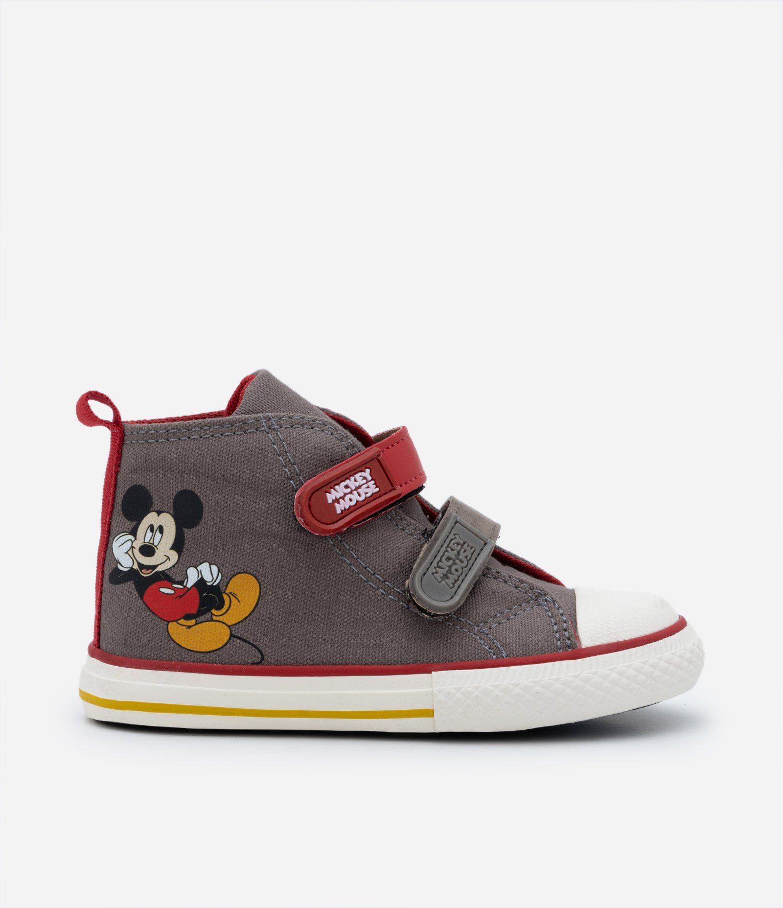 Tênis Botinha Infantil Estampa Mickey com Velcro - Tam 20 ao 27 Cinza 5