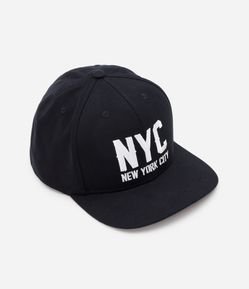 Boné Aba Reta em Sarja com Bordado NYC