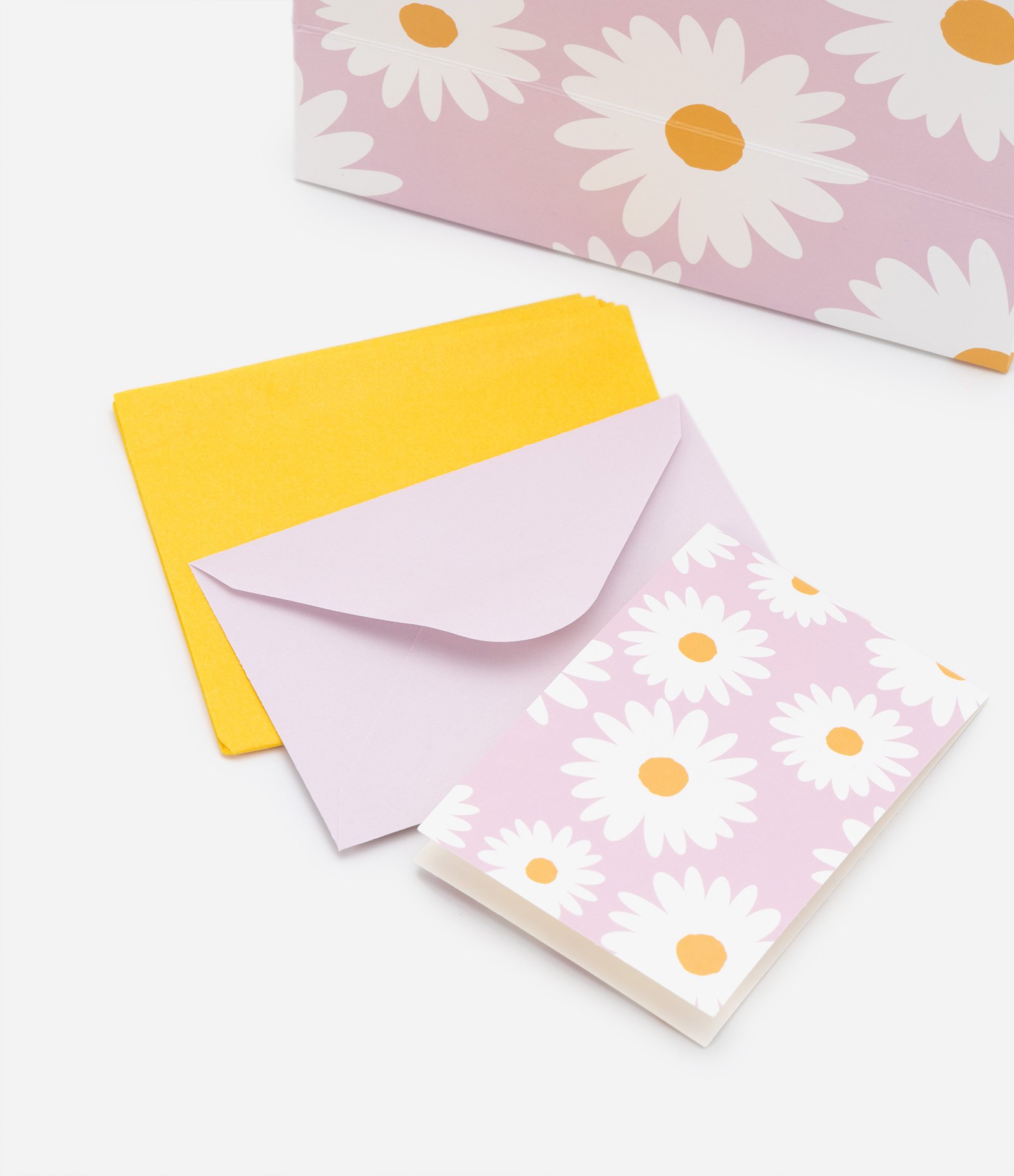 Embalagem de Presente Estampa Margaridas Acompanha Envelope Rosa 5
