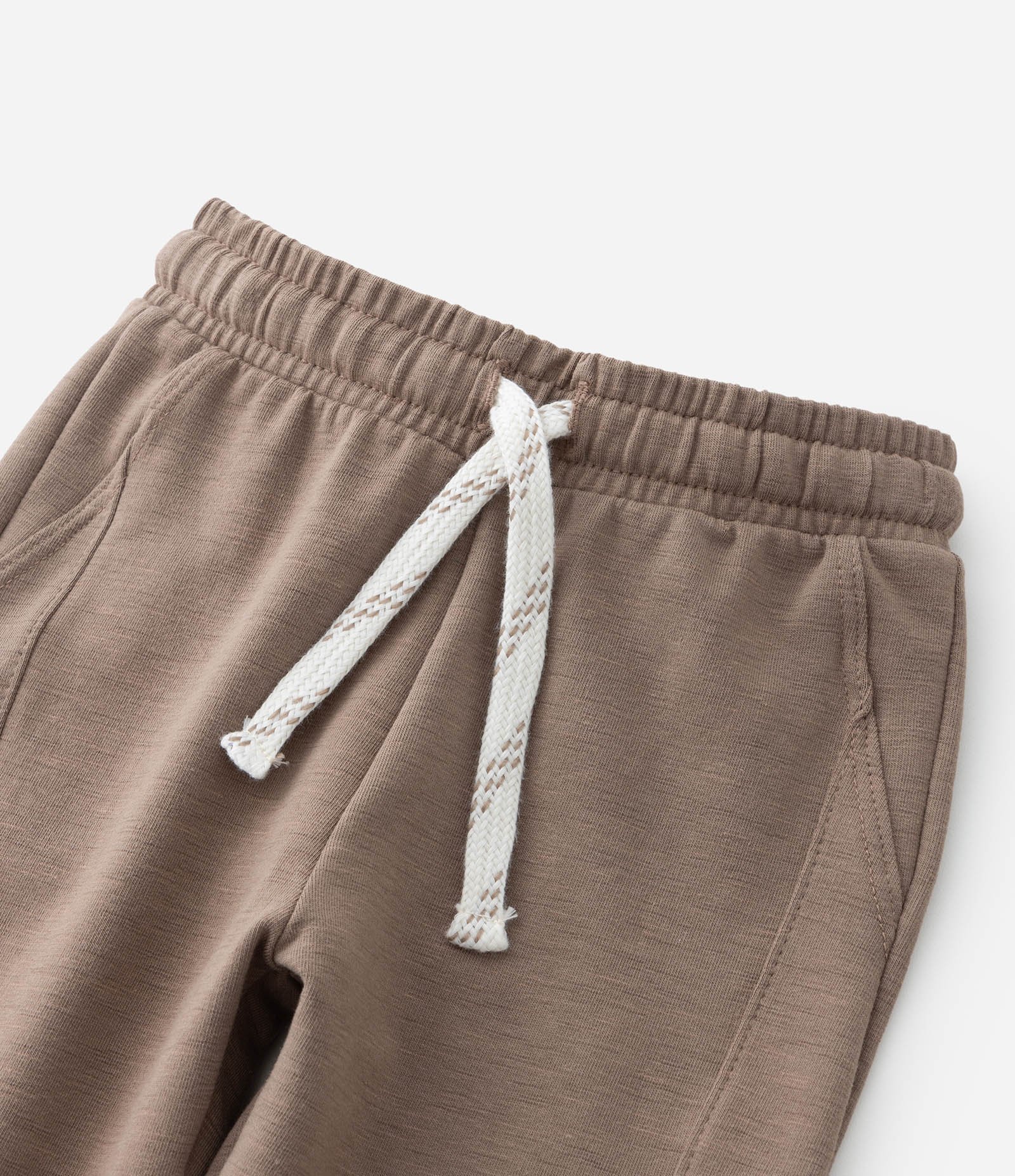 Calça Moletom Infantill com Recortes Laterais - Tam 1 a 5 anos Marrom 5