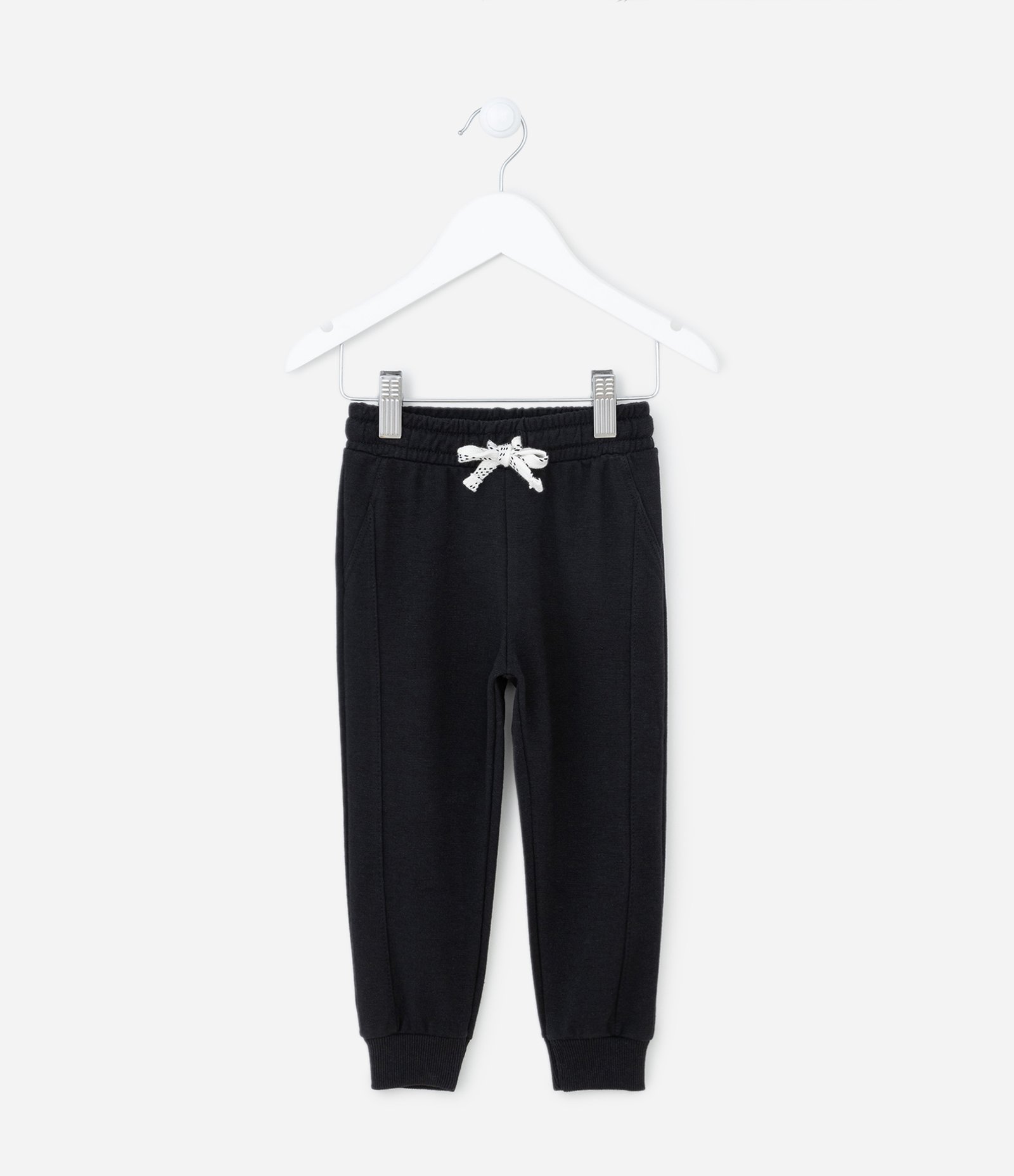 Calça Moletom Infantill com Recortes Laterais - Tam 1 a 5 anos Preto 1