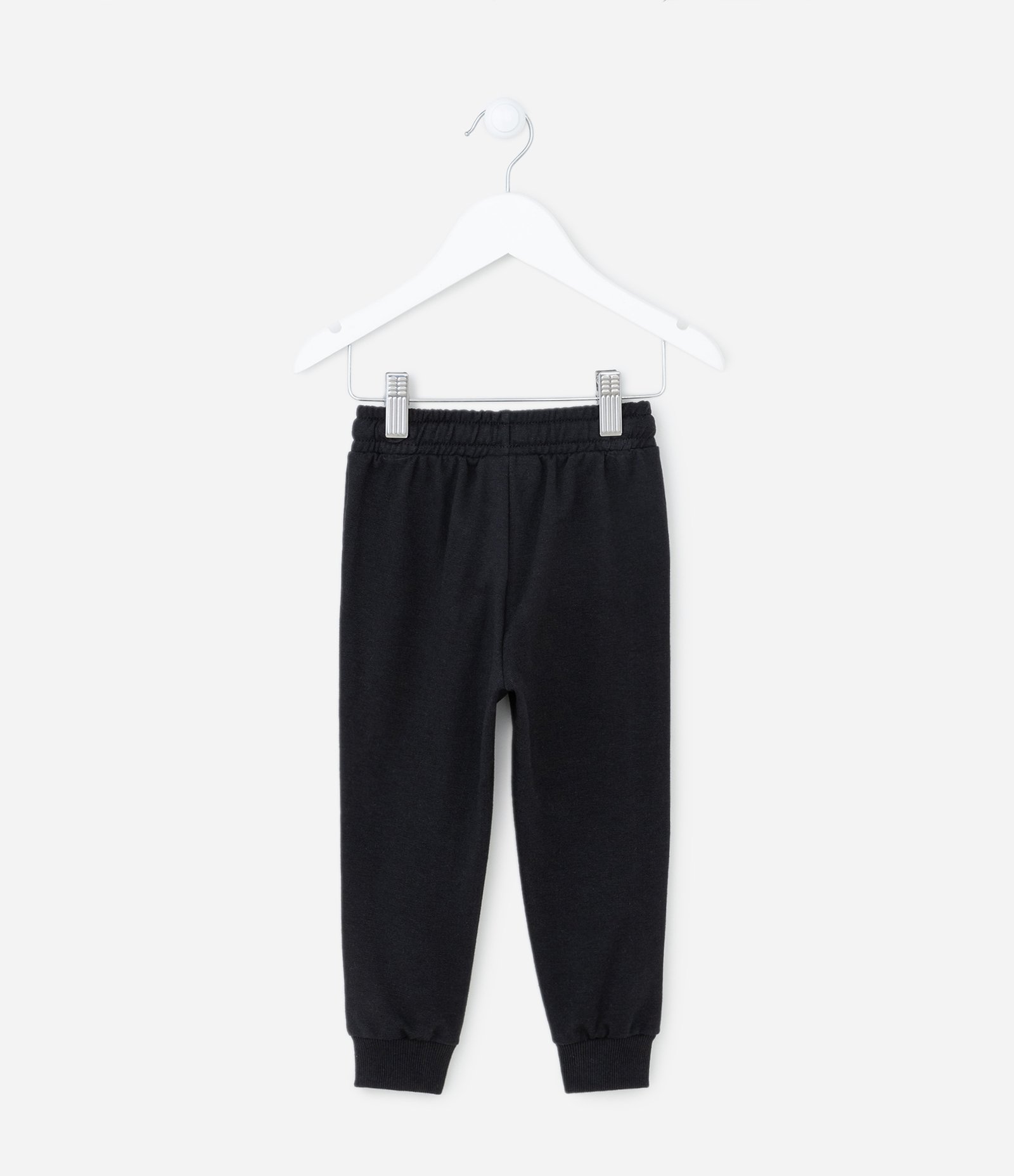 Calça Moletom Infantill com Recortes Laterais - Tam 1 a 5 anos Preto 2