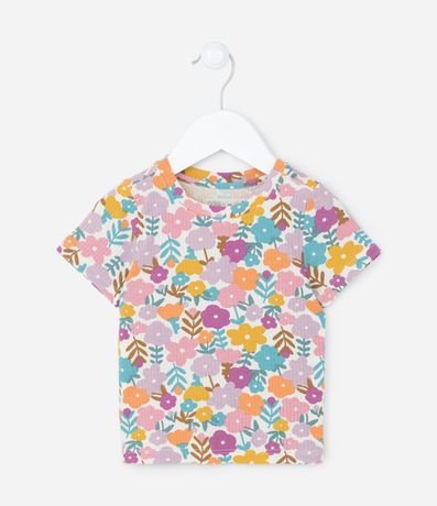 Camiseta Canelda Infantil com Estampa de Florzinahs - Tam 1 a 5 anos Menor preço em Camiseta Canelda Infantil com Estampa de Florzinahs - Tam 1 a 5 anos