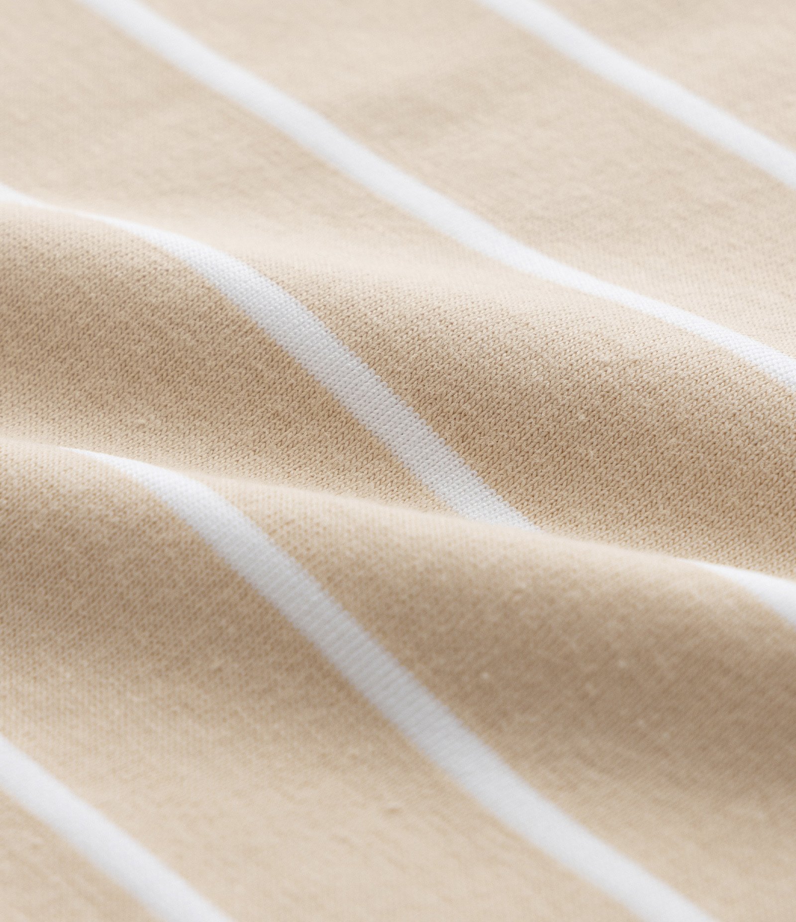 Camiseta Infantil Manga Longa com Estampa Listrada - Tam 5 a 14 anos Bege 3