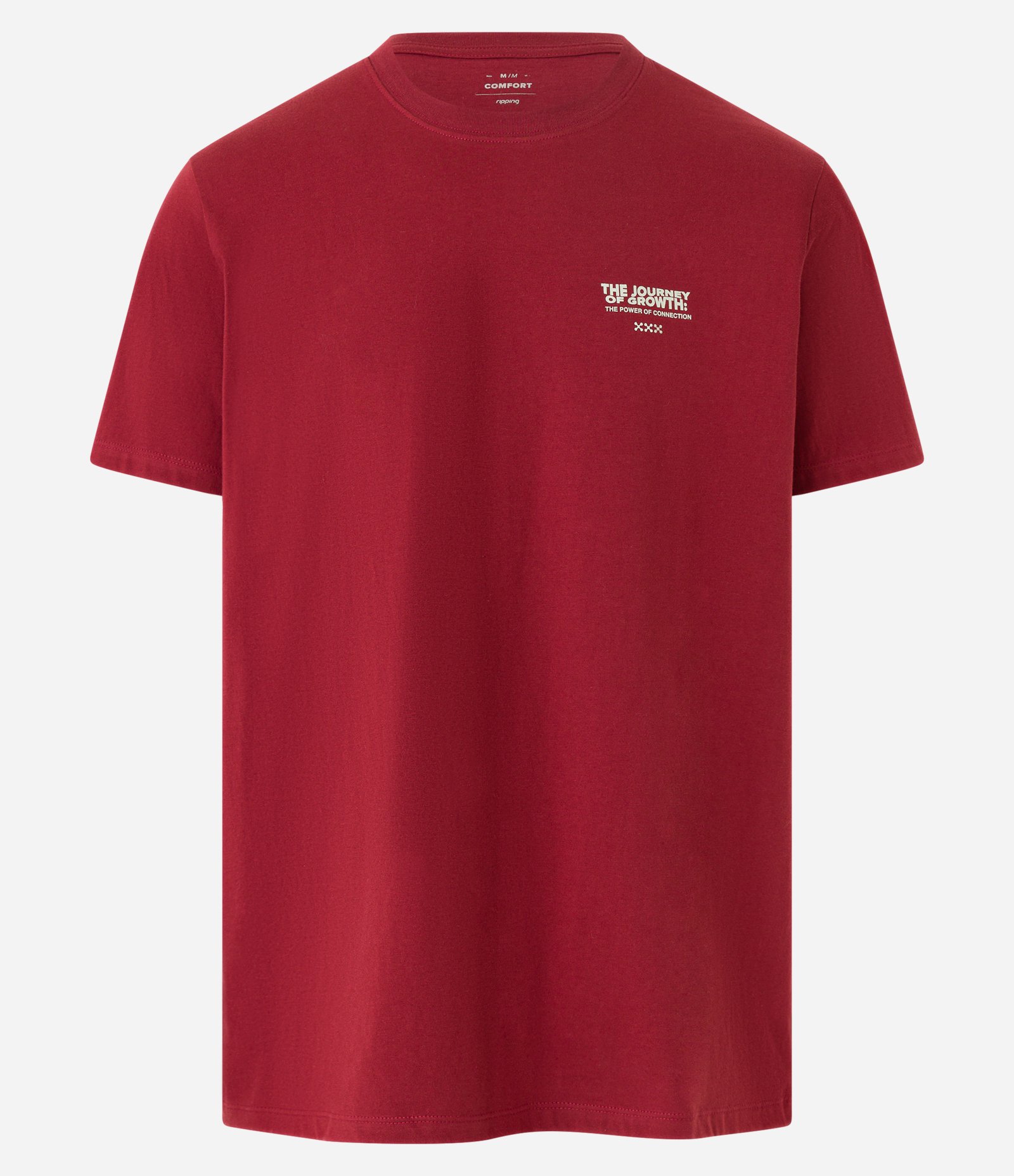 Camiseta Comfort em Meia Malha com Estampa The Journey of Growth Vermelho 6