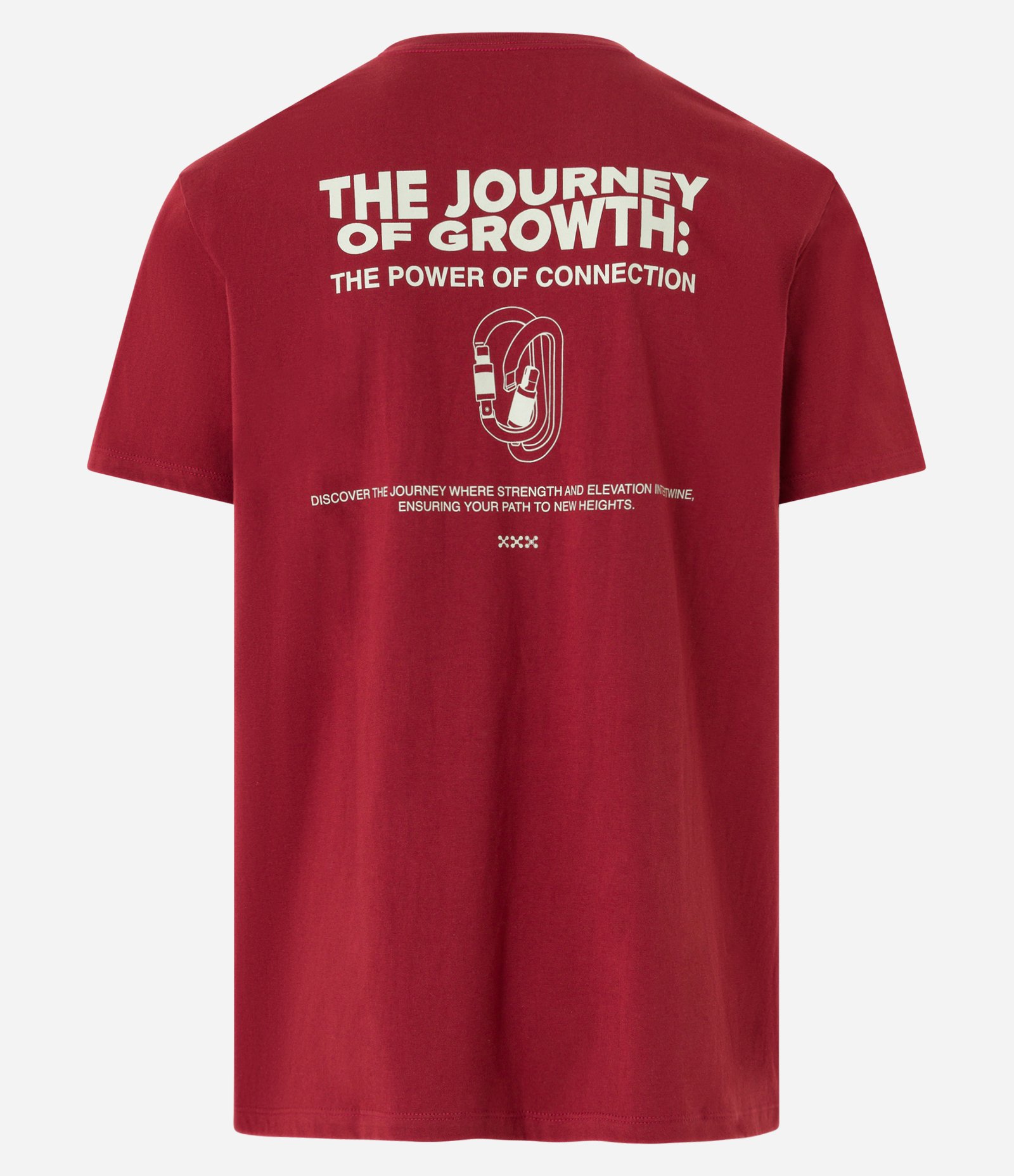 Camiseta Comfort em Meia Malha com Estampa The Journey of Growth Vermelho 7
