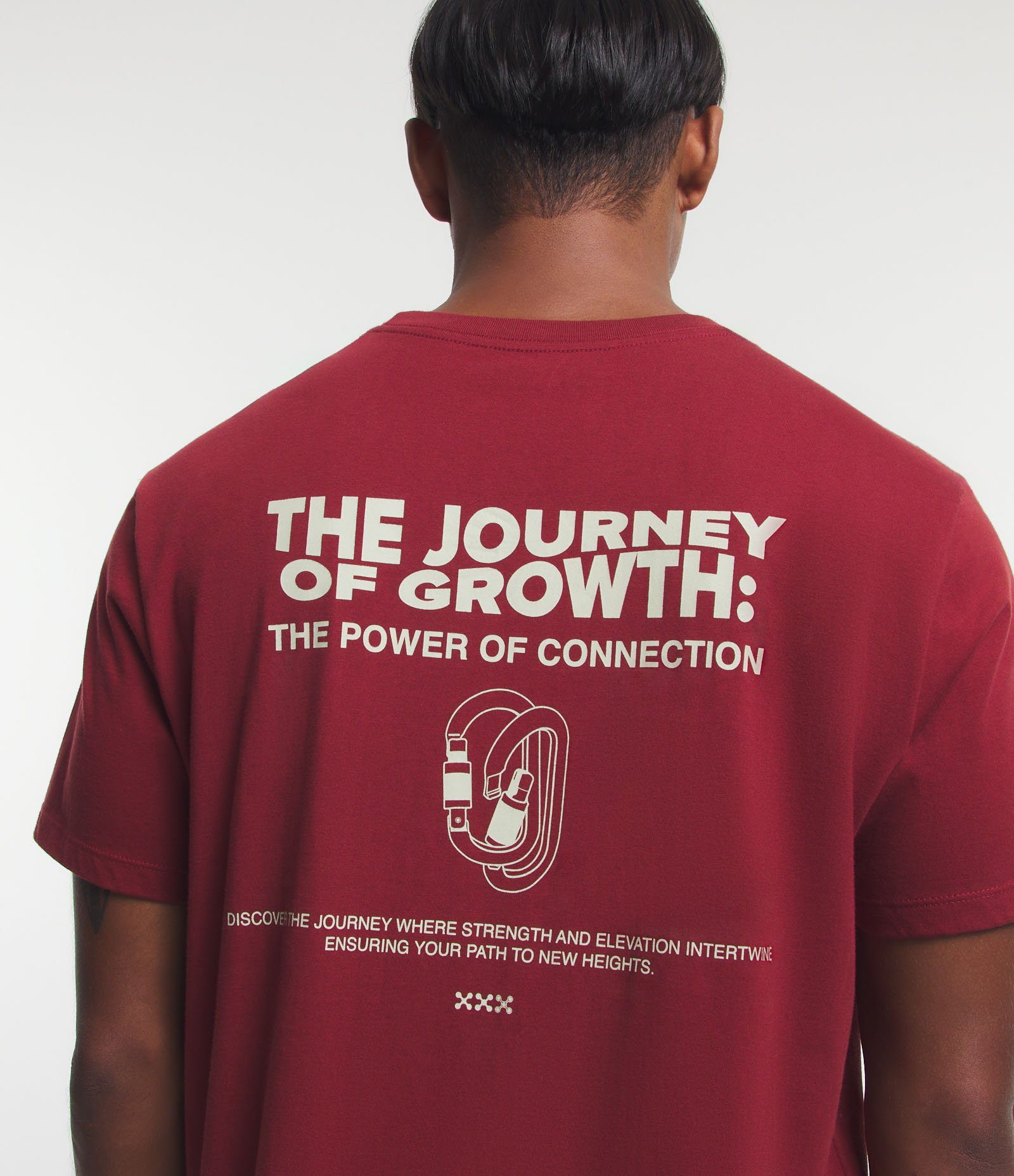 Camiseta Comfort em Meia Malha com Estampa The Journey of Growth Vermelho 3