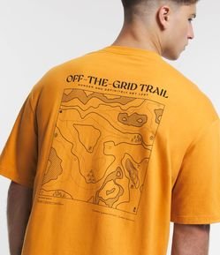 Camiseta Relaxed em Meia Malha com Estampa Frente e Costas Off The Grid