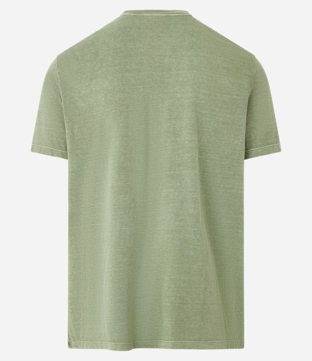 Camiseta Comfort em Meia Malha com Letras Minimal Verde 6