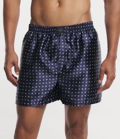 Cueca Samba Canção Acetinada com Estampa de Gravataria Menor preço em Cueca Samba Canção Acetinada com Estampa de Gravataria