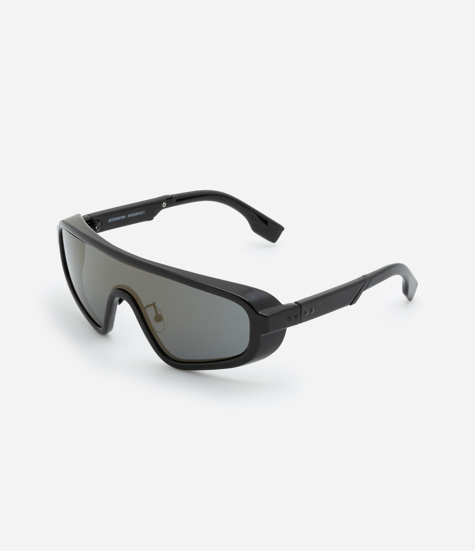 Óculos de Sol Máscara com Lente Espelhada Preto 1