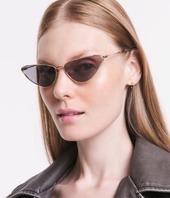 Óculos de Sol Gateado Pequeno com Lente Fume