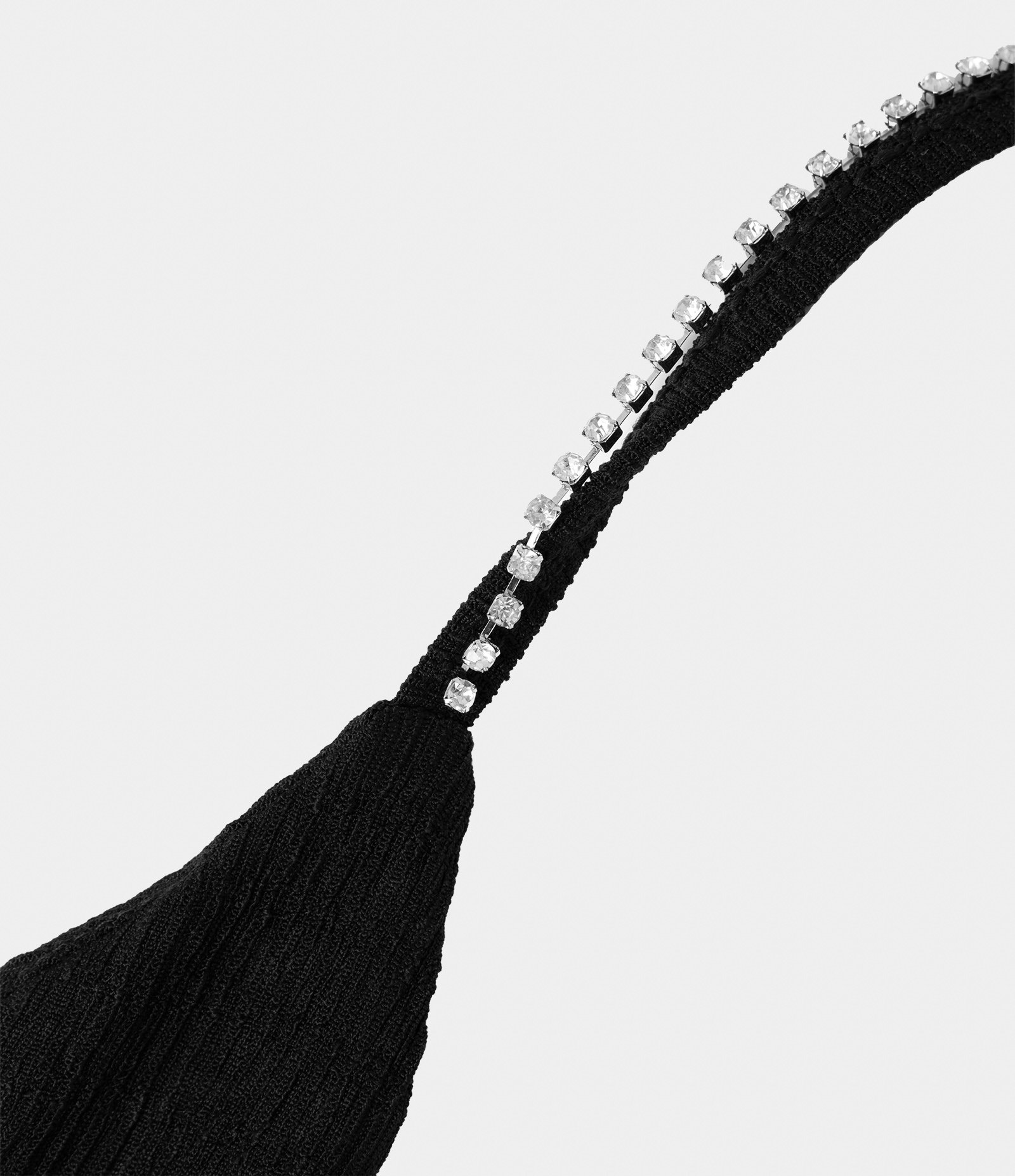 Blusa em Liganete com Detalhe de Strass nas Alças Preto 2