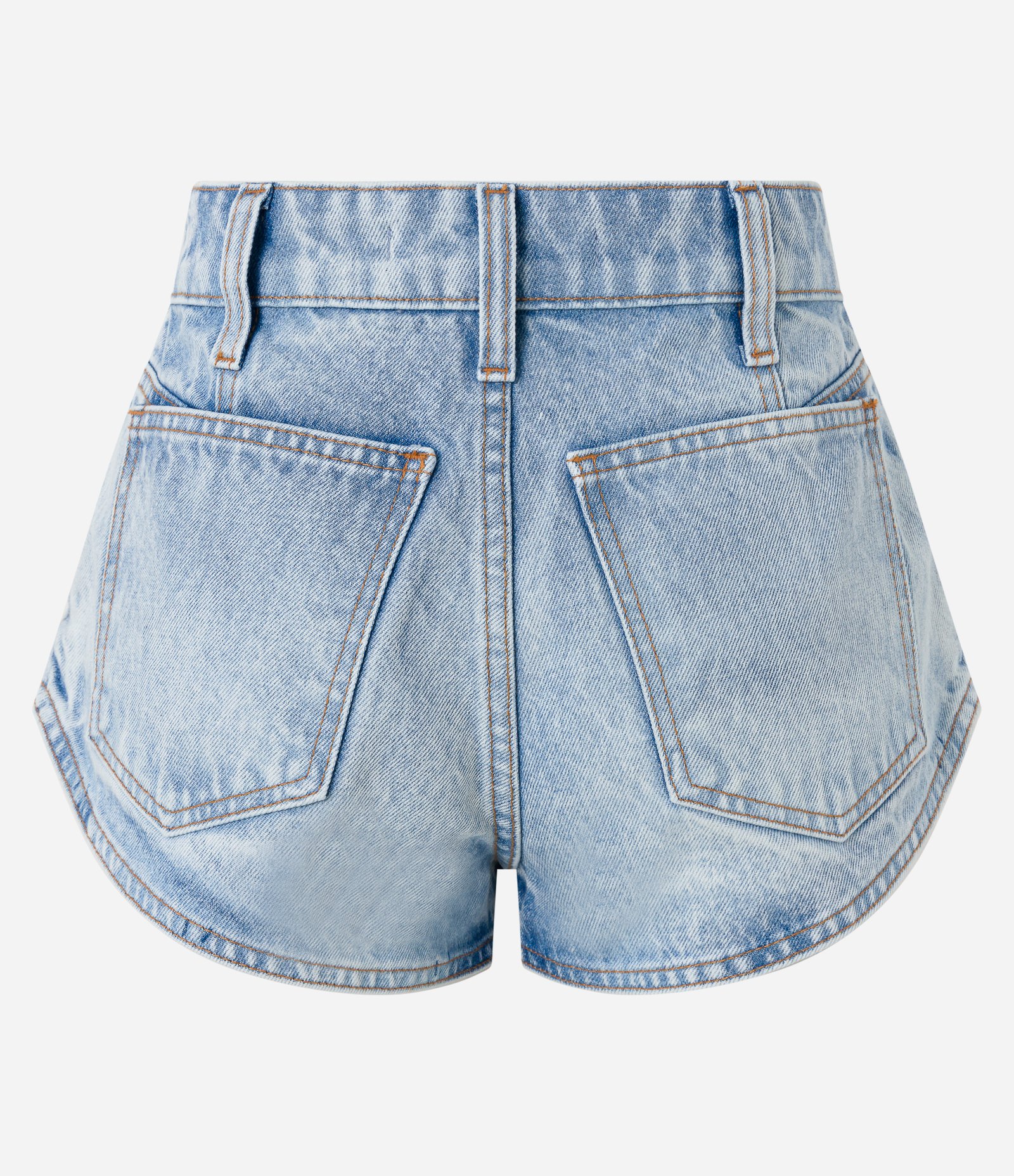 Short Cintura Alta em Jeans com Recortes Azul Claro 6