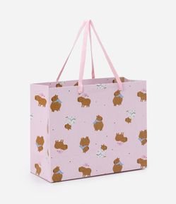 Embalagem de Presente Pequena com Estampa de Capivara