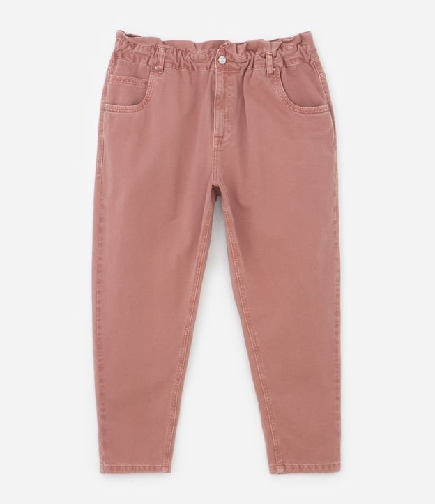 Calça Clochard em Jeans com Bolsos Curve & Plus Size Rosa Coral 5