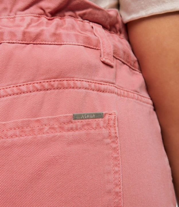 Calça Clochard em Jeans com Bolsos Curve & Plus Size Rosa Coral 4