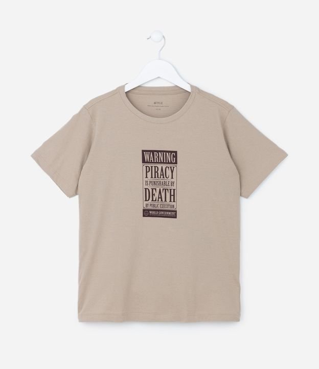 Camiseta Infantil com Estampa do Luffy do One Piece - Tam 5 a 14 anos