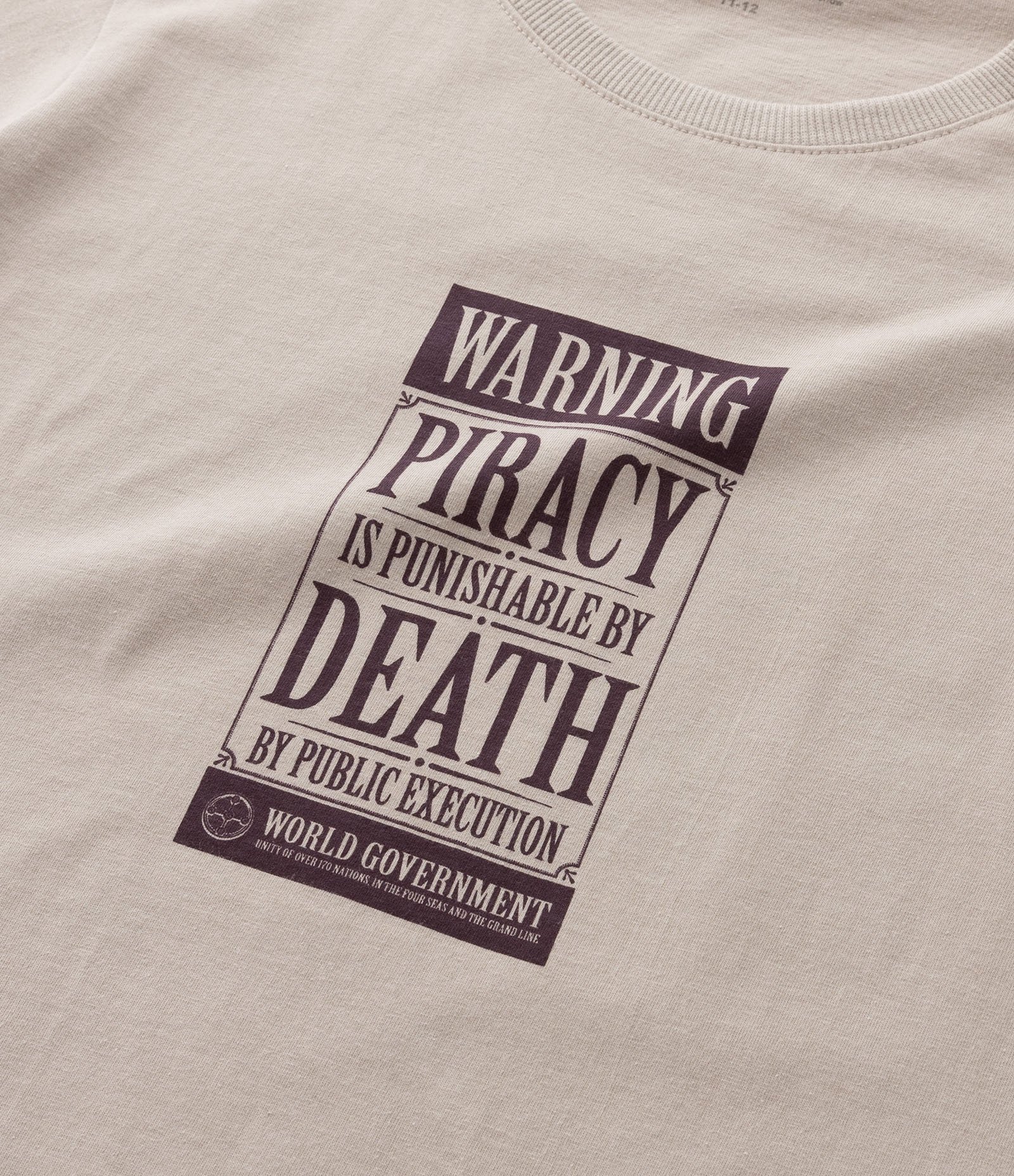 Camiseta Infantil com Estampa do Luffy do One Piece - Tam 5 a 14 anos Bege 6