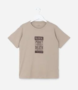 Camiseta Infantil com Estampa do Luffy do One Piece - Tam 5 a 14 anos
