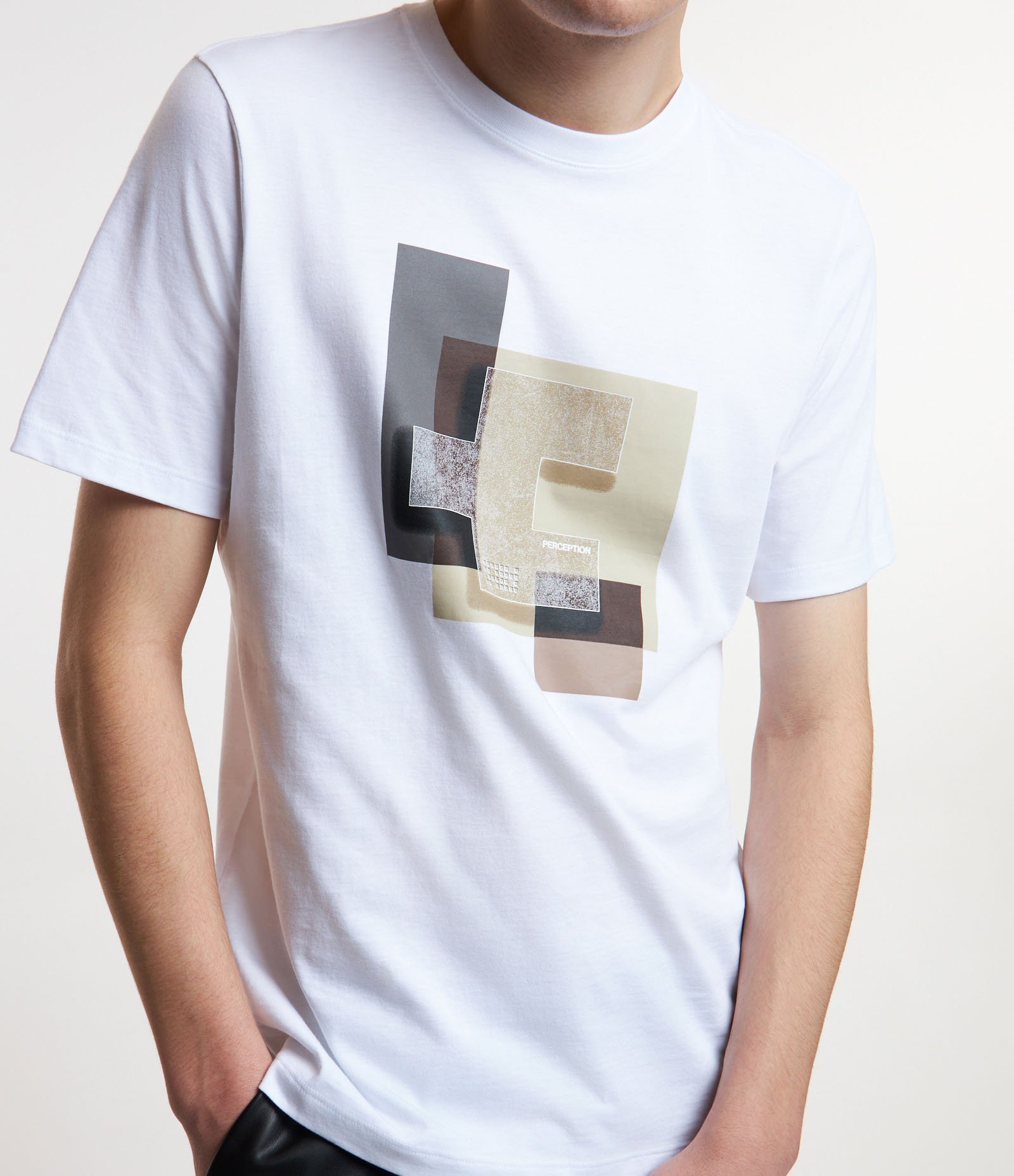 Camiseta Comfort em Algodão com Estampa Based on Real Life Branco 3