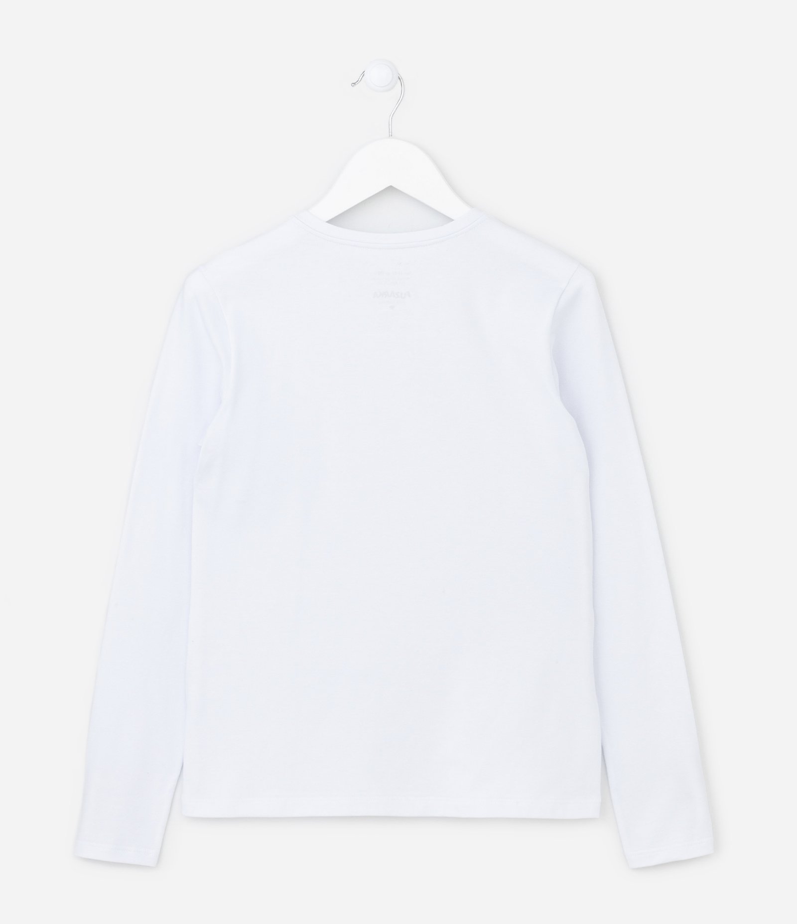 Camiseta Básico Infantil em Cotton - Tam 5 a 14 anos Branco 2