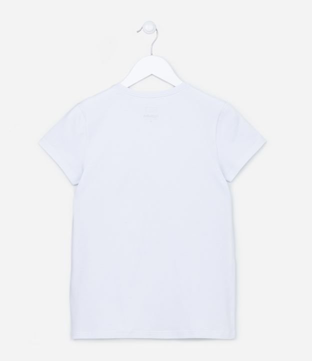 Camiseta Básica Infantil em Meia Malha - Tam 5 a 14 anos Branco 2
