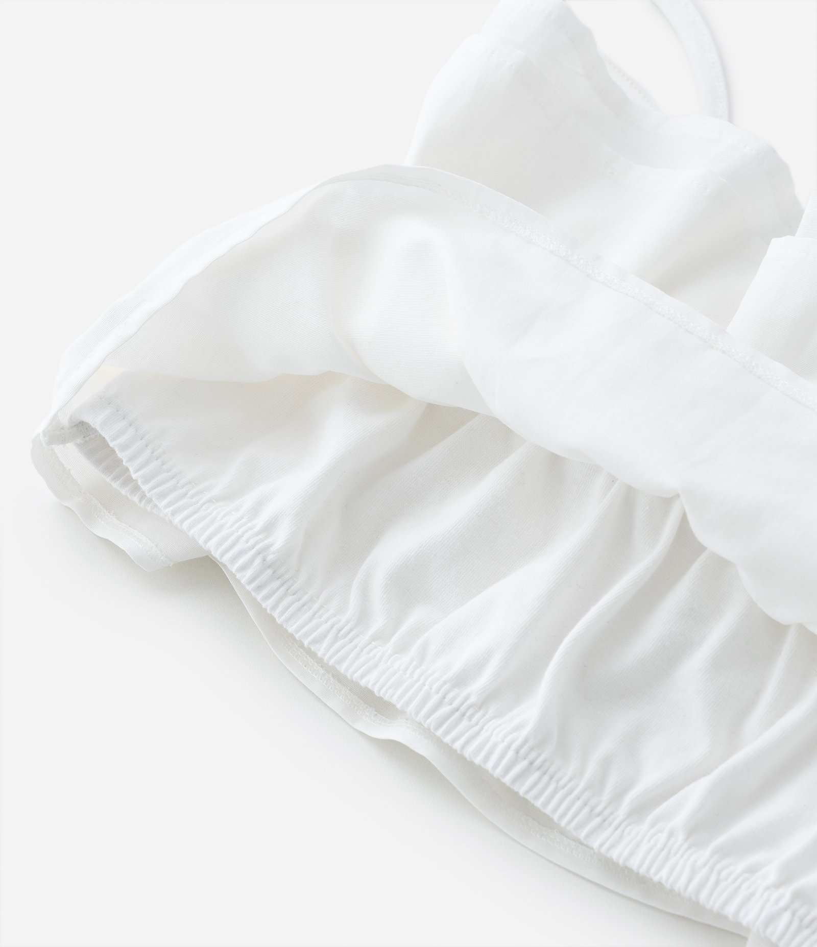 Top Regata Infantil com Babadinhos - Tam 5 a 14 anos Branco 4