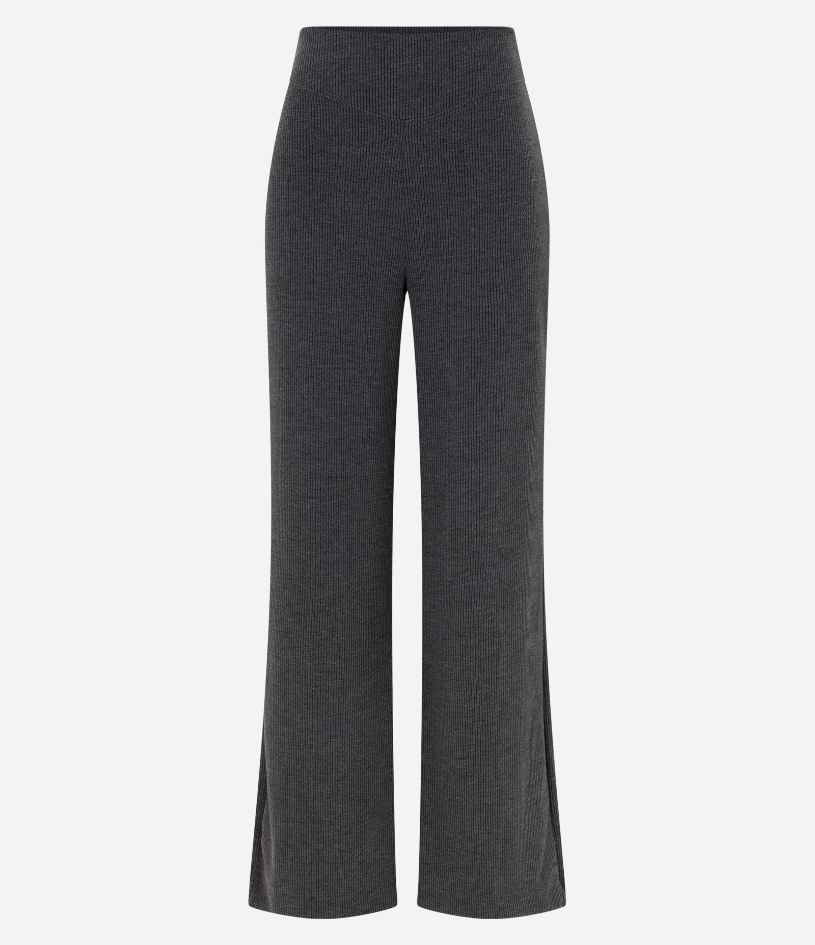 Calça Reta em Ribana com Textura Cinza 5