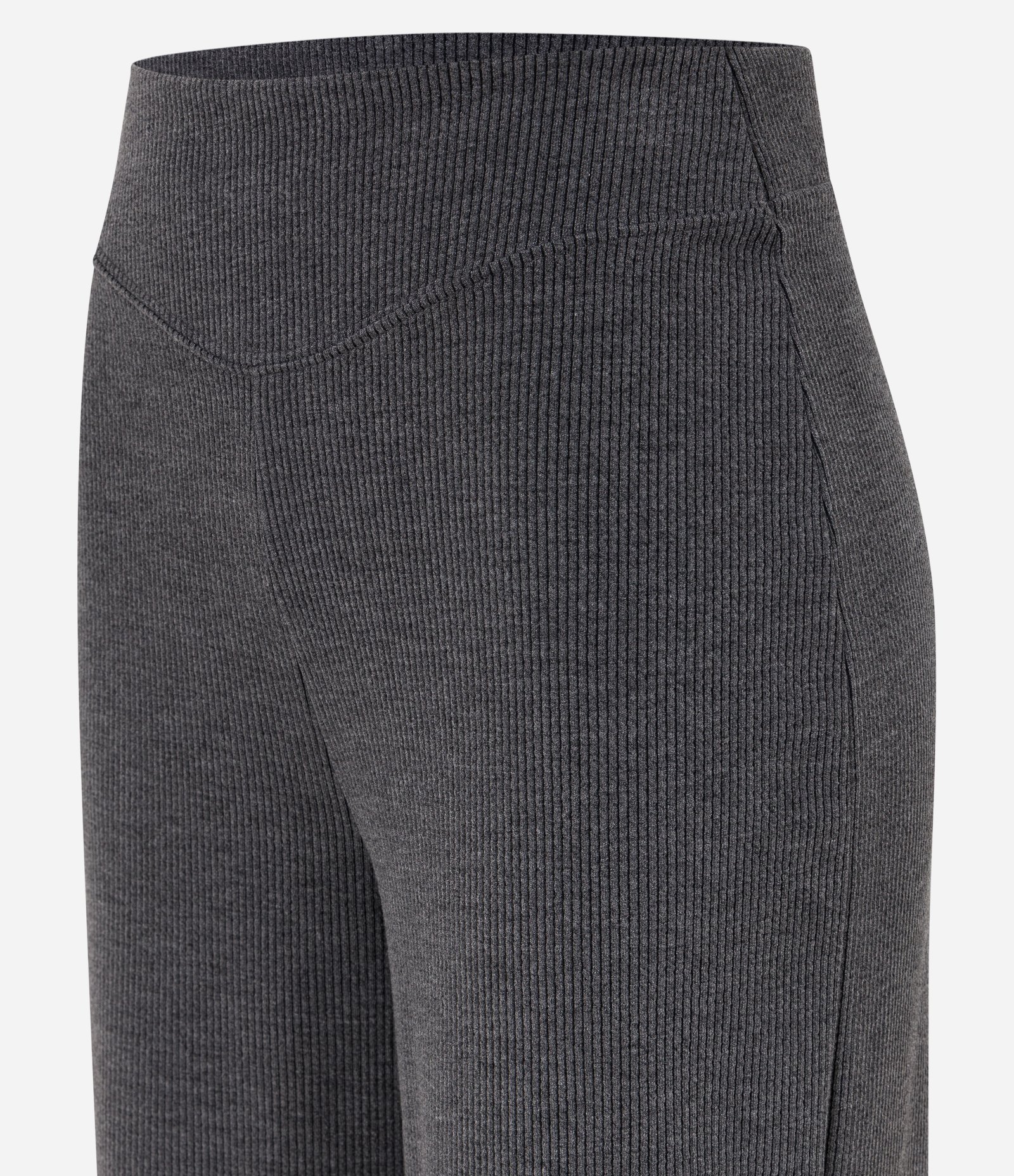 Calça Reta em Ribana com Textura Cinza 6