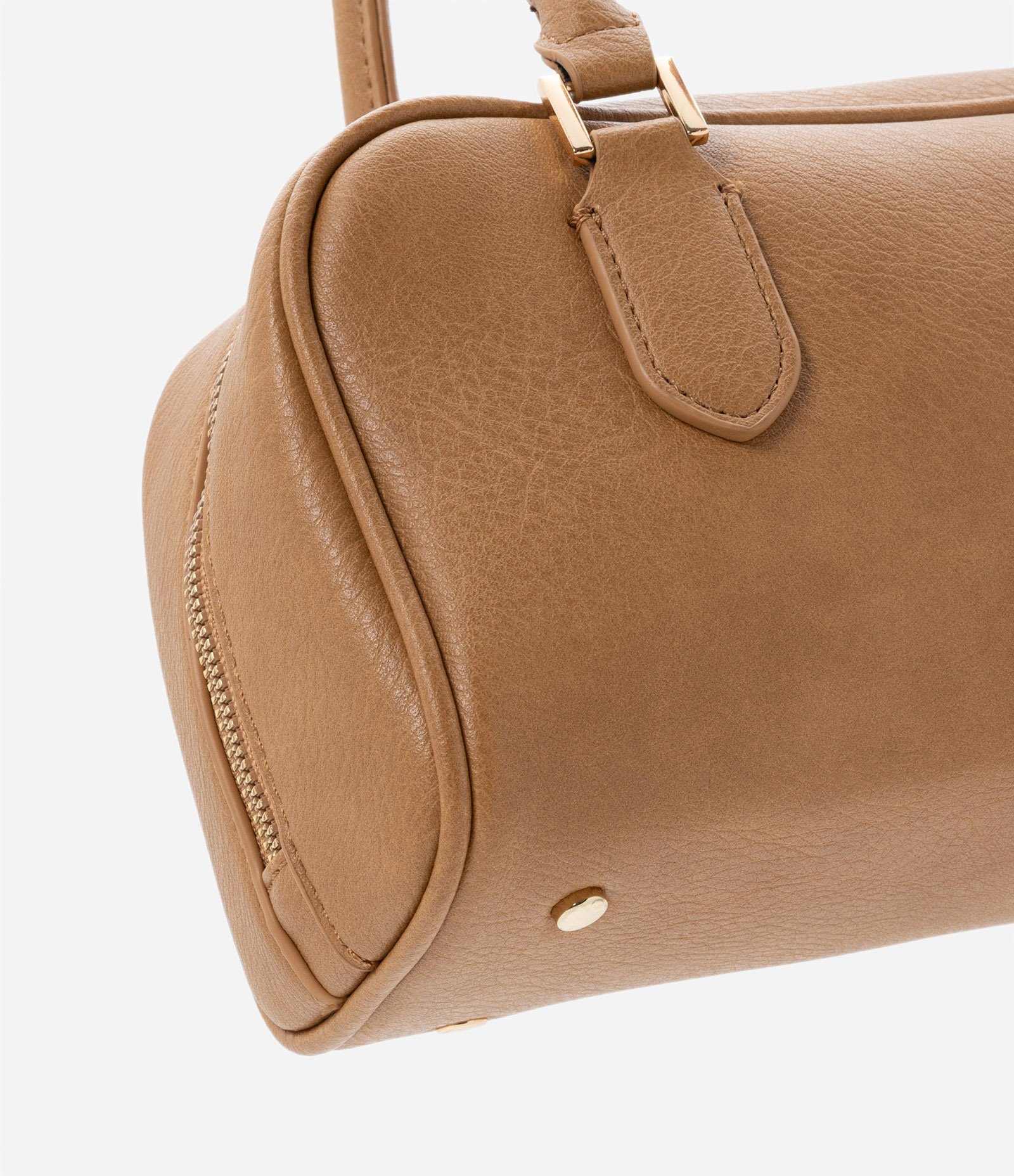 Bolsa de Mão Pequena com Formato Alças Duplas Bege 6