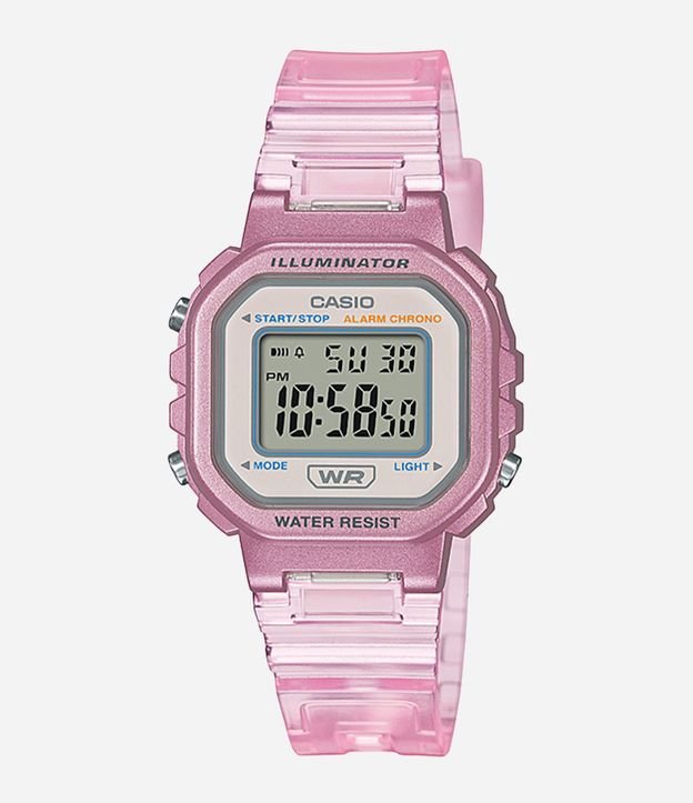 Relógio Casio Digital com Pulseira em Silicone e Caixa em Policarbonato LA 20WHS 4ADF