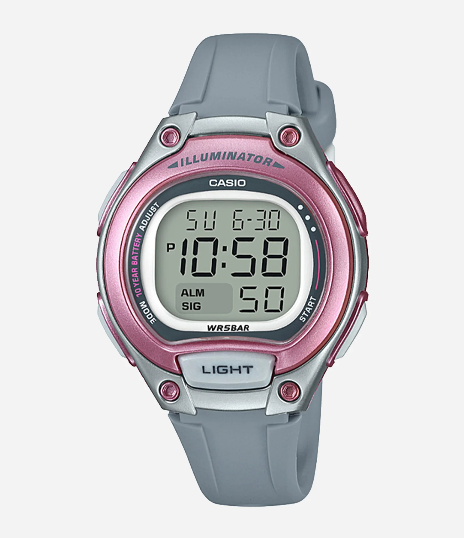 Relógio Casio Digital com Pulseira em Silicone e Caixa em Policarbonato LW 203 8AVDF U 1