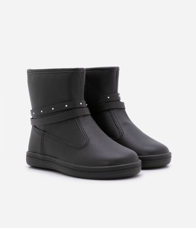 Bota Infantil em PU com Detalhes de Strass - Tam 20 ao 25 Bota Infantil em PU com Detalhes de Strass - Tam 20 ao 25