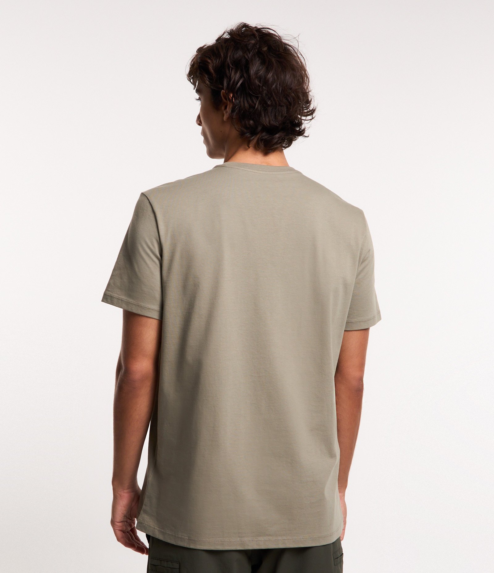 Camiseta Comfort em Algodão Peruano e Lettering Seek the Positive Verde 3