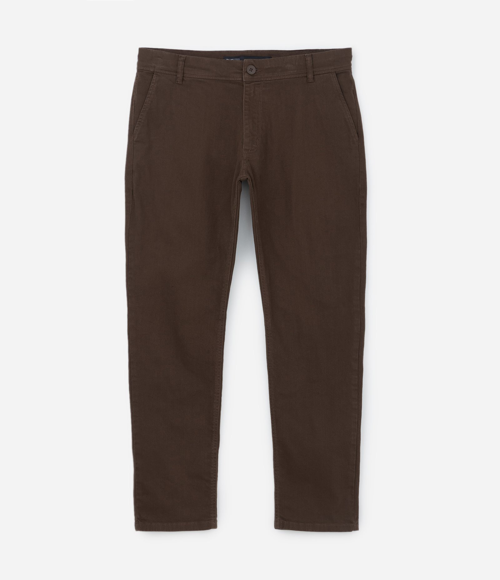 Calça Skinny em Sarja com Elastano Marrom Escuro 5