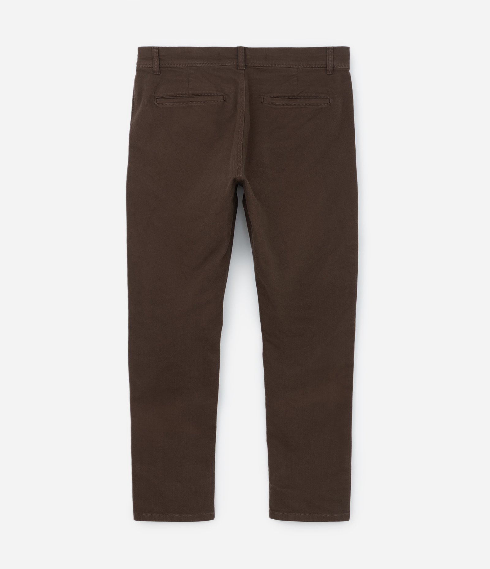 Calça Skinny em Sarja com Elastano Marrom Escuro 6