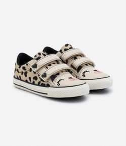 Tênis Casual Infantil com Estampa Animal Print - Tam 20 ao 27