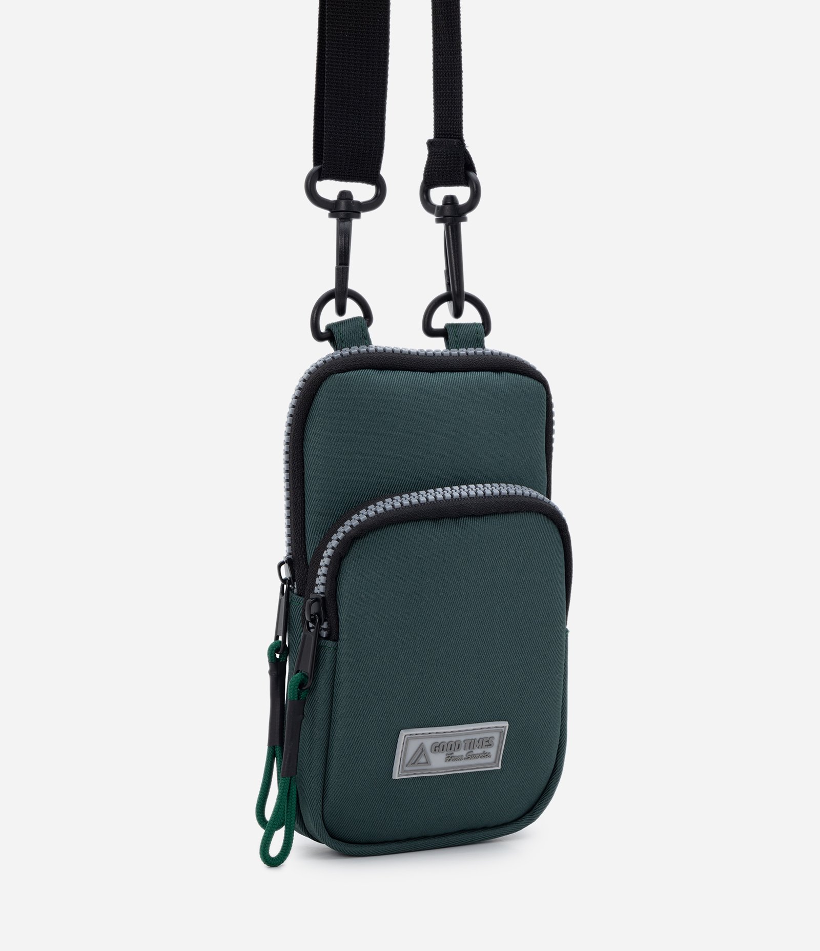 Bolsa Transversal Infantil com Viés Contrastante Verde 1