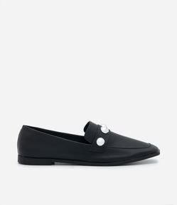 Mocassim em PU com Tachas Satinato