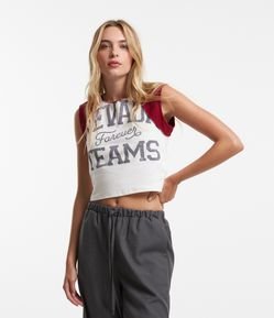 Blusa Sem Manga com Cava Raglan Estampa Nevada