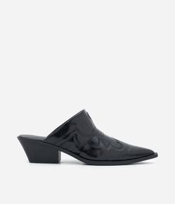 Sapato Mule Western em Material Sintético